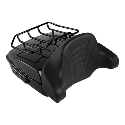 Black Chopped Trunk Backrest Mount for Harley Touring Road Glide (2014–2026)