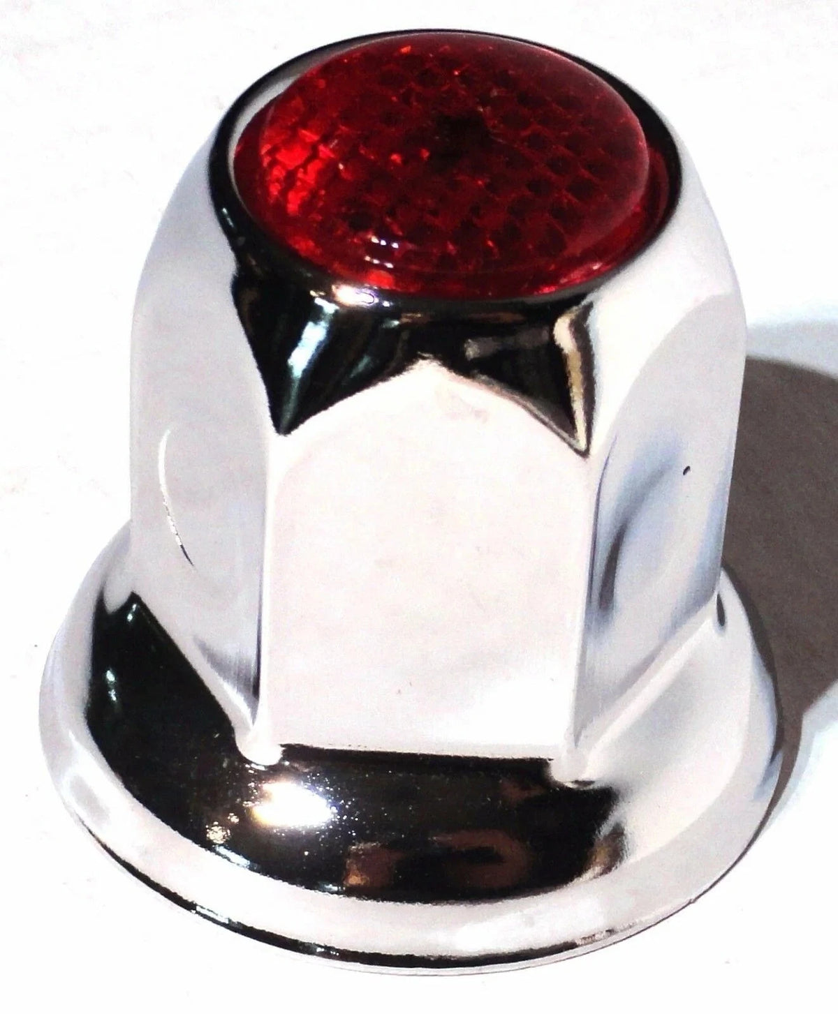 Set of 20 Lug Nut Covers for Universal Vehicles (UP#10039) Chrome Red Reflector