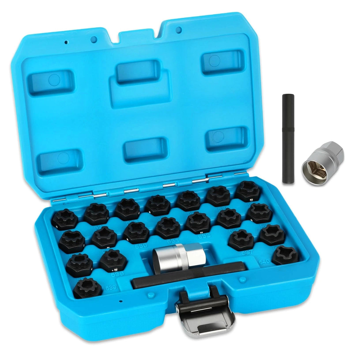 22PCS Wheel Lock Nut Key Kit for VW VAG (Anti-Theft Socket Adapter Set)