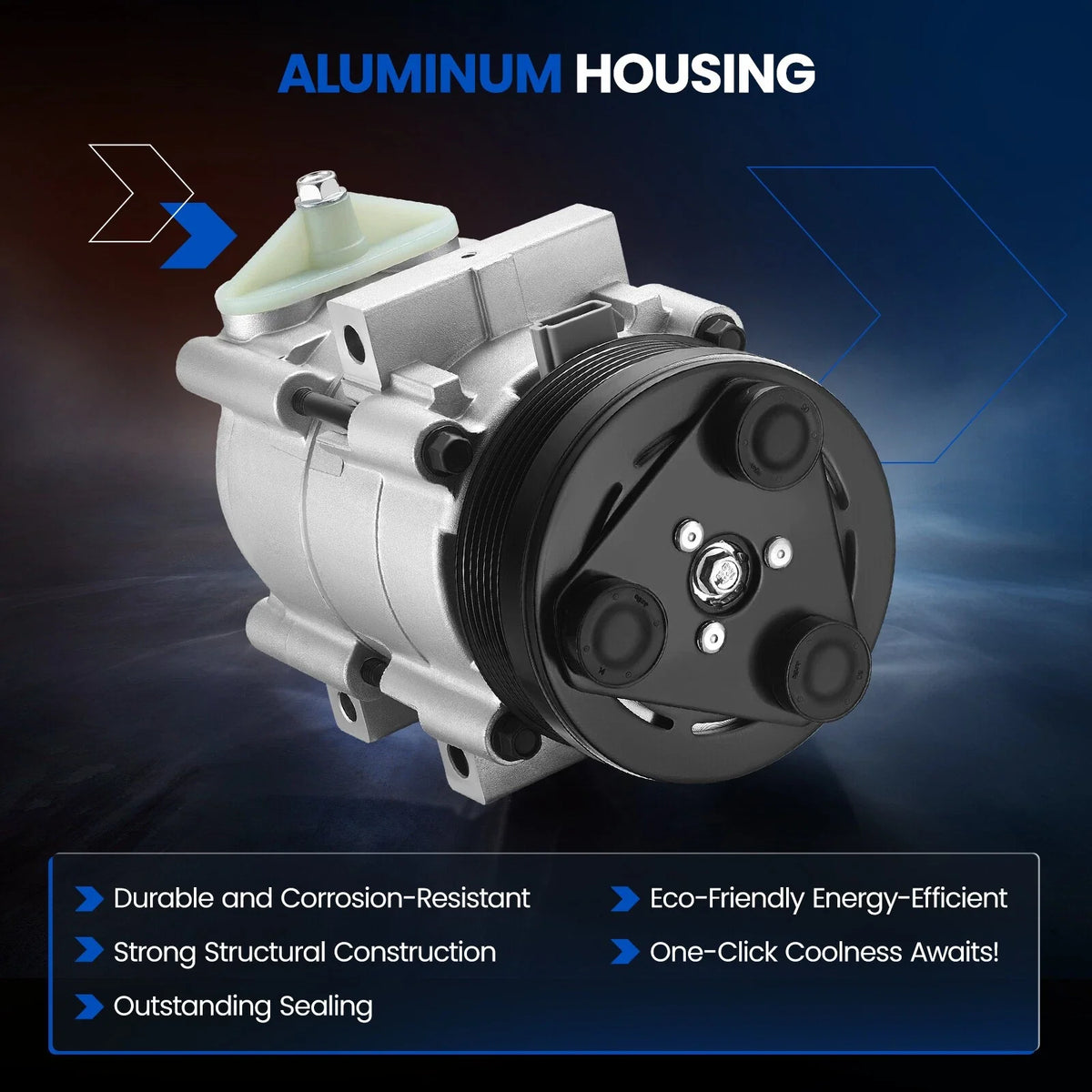 AC Compressor w/Clutch for Ford F-250, Lincoln (2003–2007) 6.0L