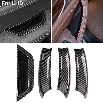 4X Carbon Fiber Interior Door Handle Cover for BMW X3 X4 (2011–2017)