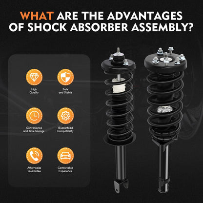 Set of 4 Struts Shocks Springs & Mounts for Honda Accord (2008–2012)