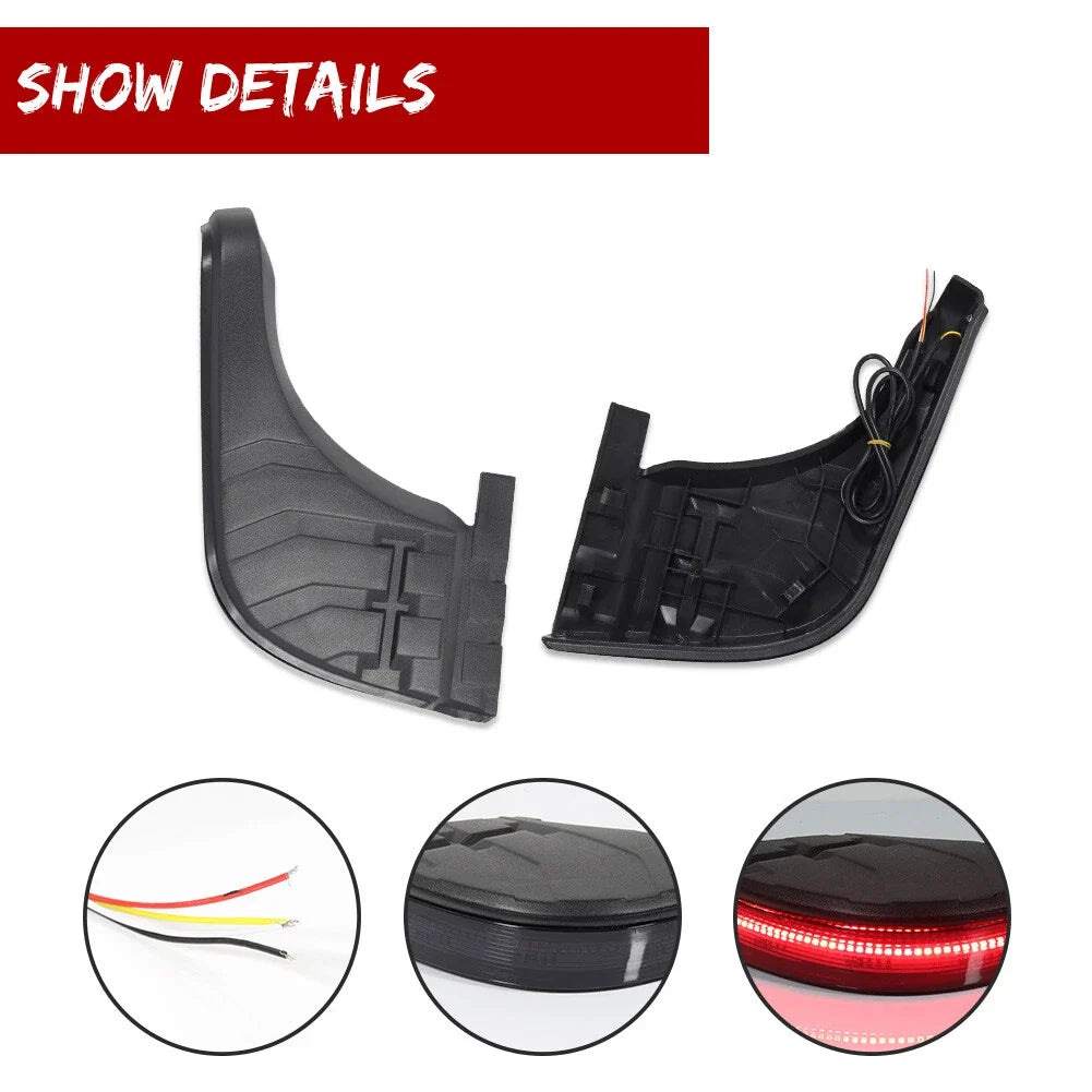 Set of 2 Red LED Rear Bumper Extensions for Toyota Tundra (2007–2013)