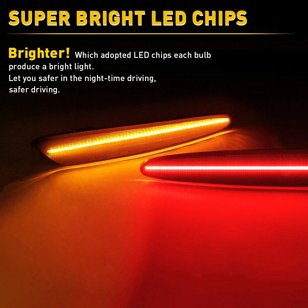 Set of 4 Smoked LED Side Marker Lights for Chevy Corvette C6 (2005–2013)