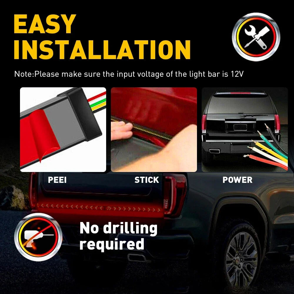 4 Row LED Tailgate Light Bar for Ford F150