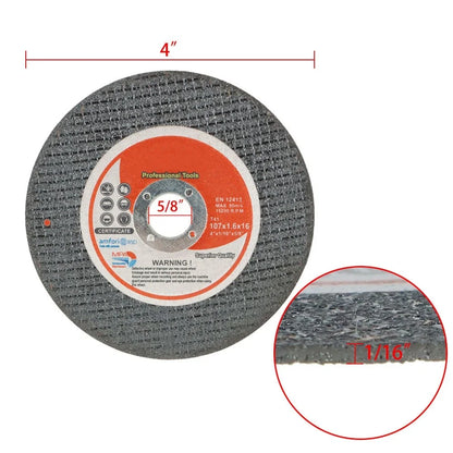 Set of 25 Cut-Off Wheels for Die Grinder (4" X 1/16" X 5/8")