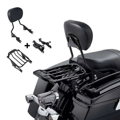 Sissy Bar Backrest Luggage Rack Docking Kit for Harley Touring (2014–2025)