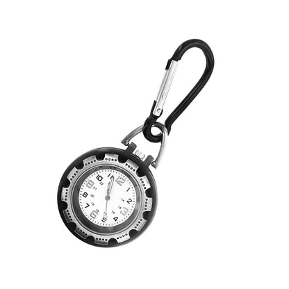 Alloy Backpack Clip-on Carabiner Quartz Pocket Watch for Hiking Climbing