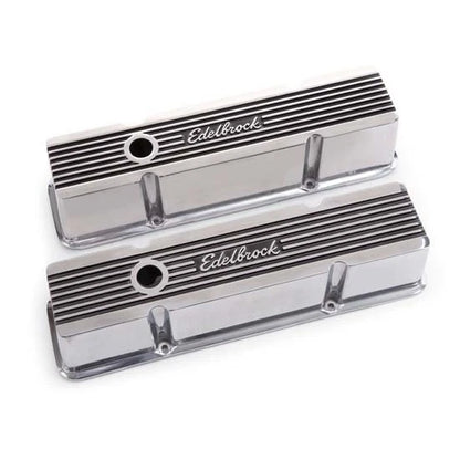 Elite Series Valve Covers Set of 2 w/Gaskets & Breathers for Small Block Chevy (9101456)