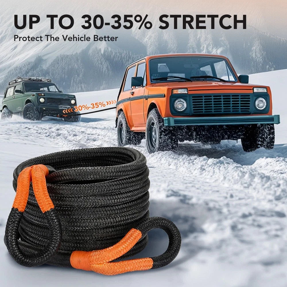 Kinetic Recovery Rope for Off-Road Vehicles (60000 lbs, 30ft)