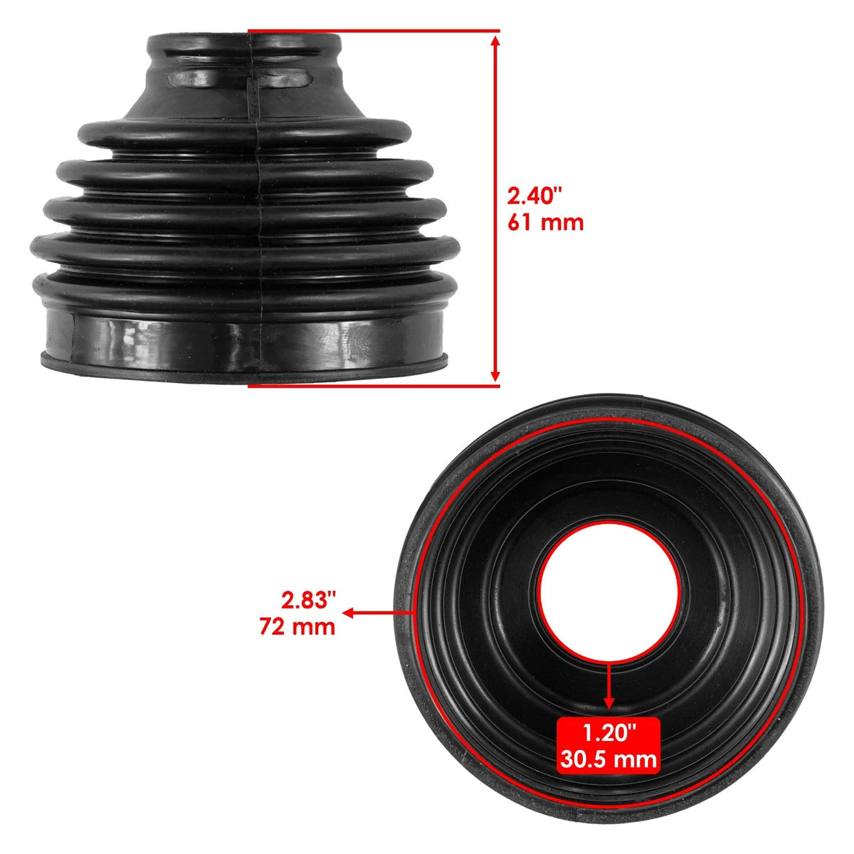 Celox Front Drive Shaft Dust Cover Boot for Kawasaki Bayou 400 (1995–1999) BO200 - HHR