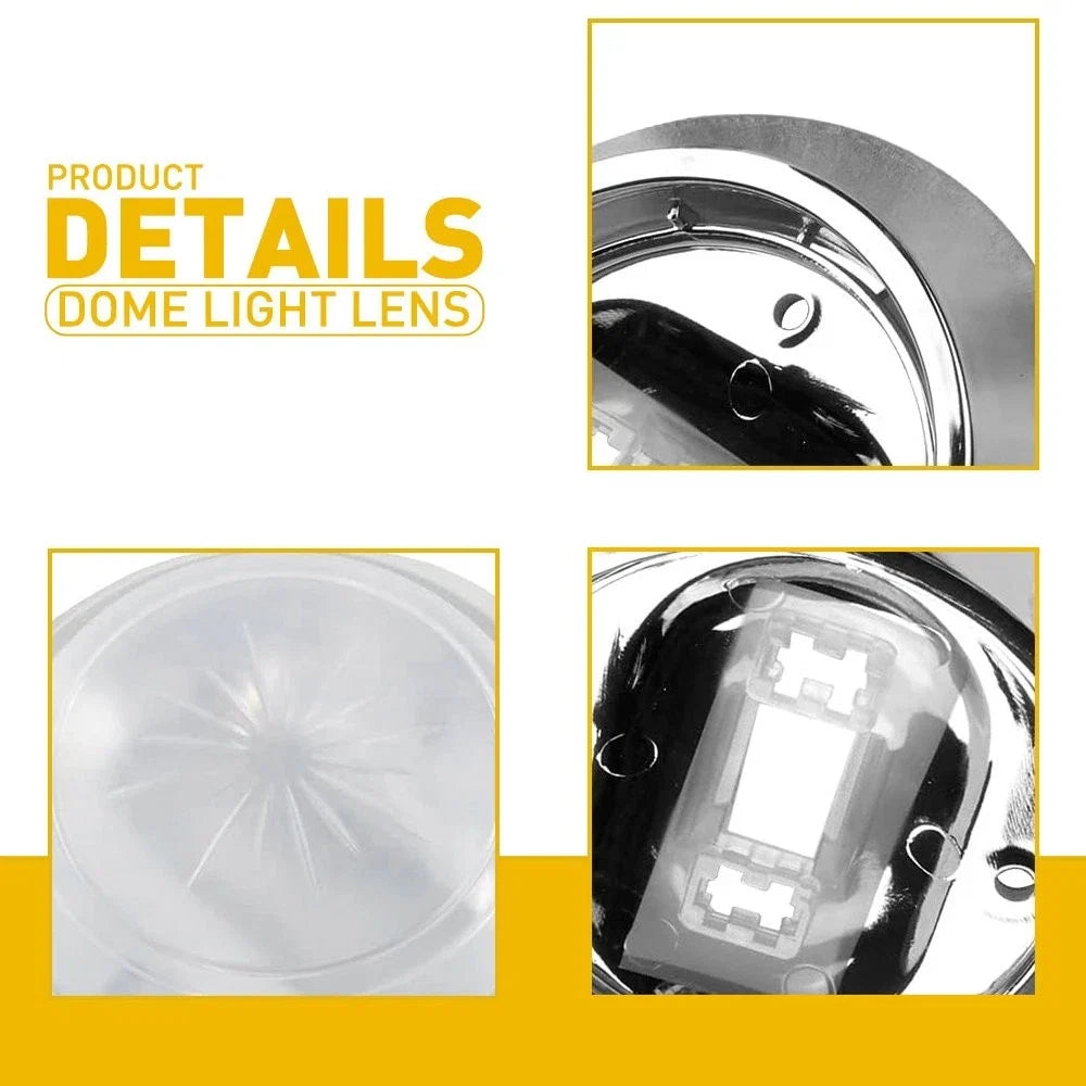 Round Dome Light Base & Lens for GM Monte Carlo Regal Cutlass Grand Prix (1970–1981)