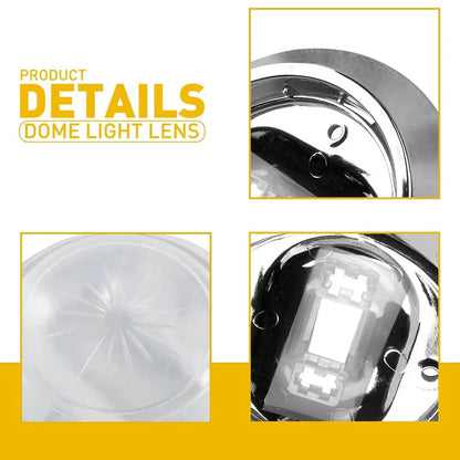 Round Dome Light Base & Lens for GM Monte Carlo Regal Cutlass Grand Prix (1970–1981)