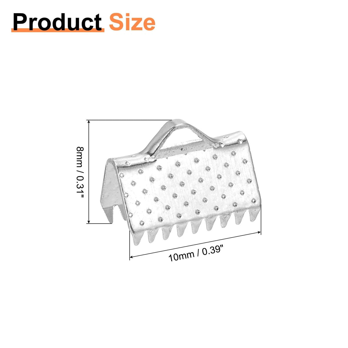280Pcs Ribbon Crimp Clamp Ends for Bookmark Pinch (10mm)