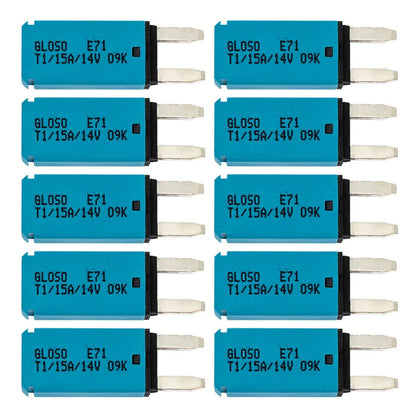 5PC Mini ATM Manual Reset Circuit Breaker Blade Fuse for Car Boat Truck 12V-24V