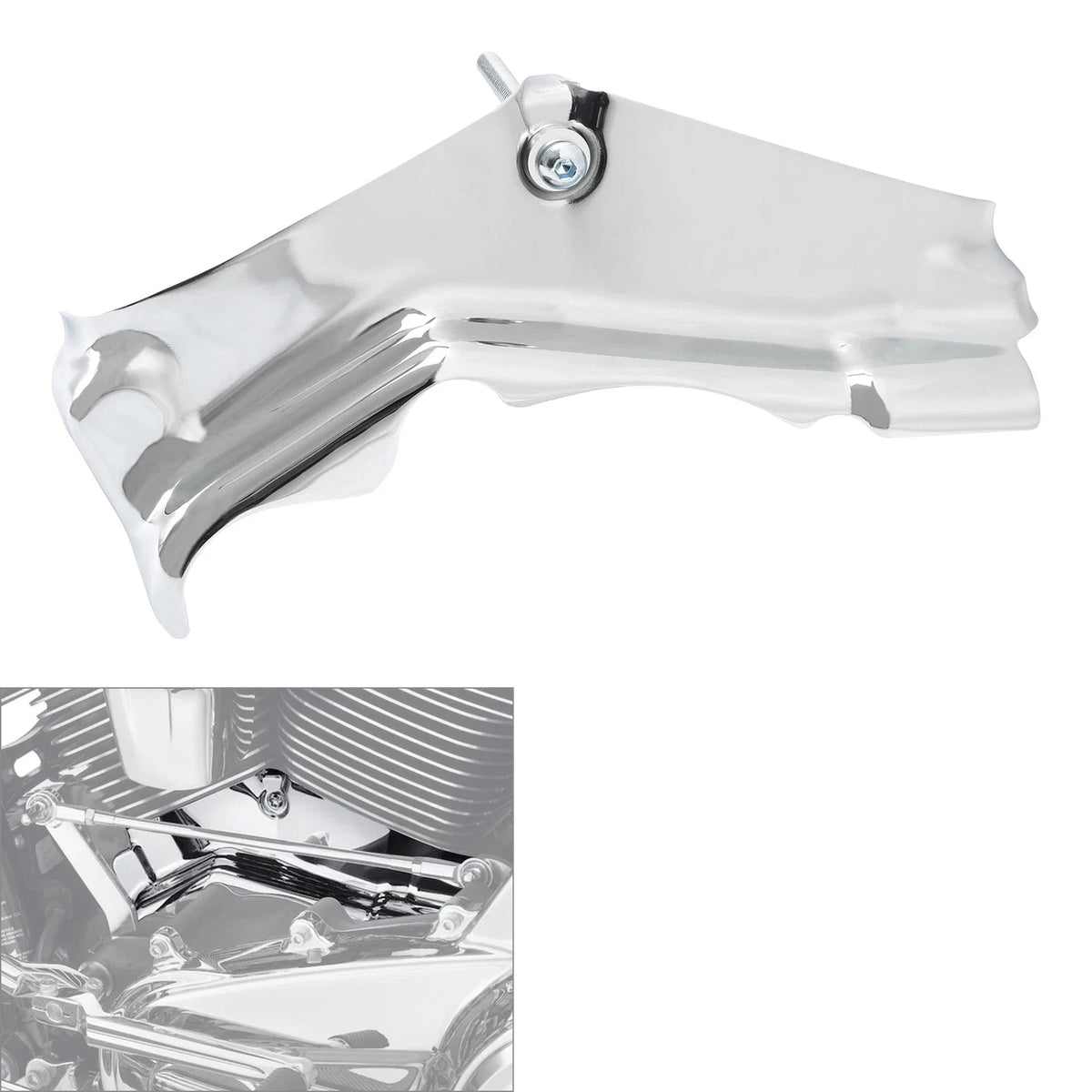 Chrome Cylinder Base Cover for Harley Electra Road King Street Glide (2017–2024)
