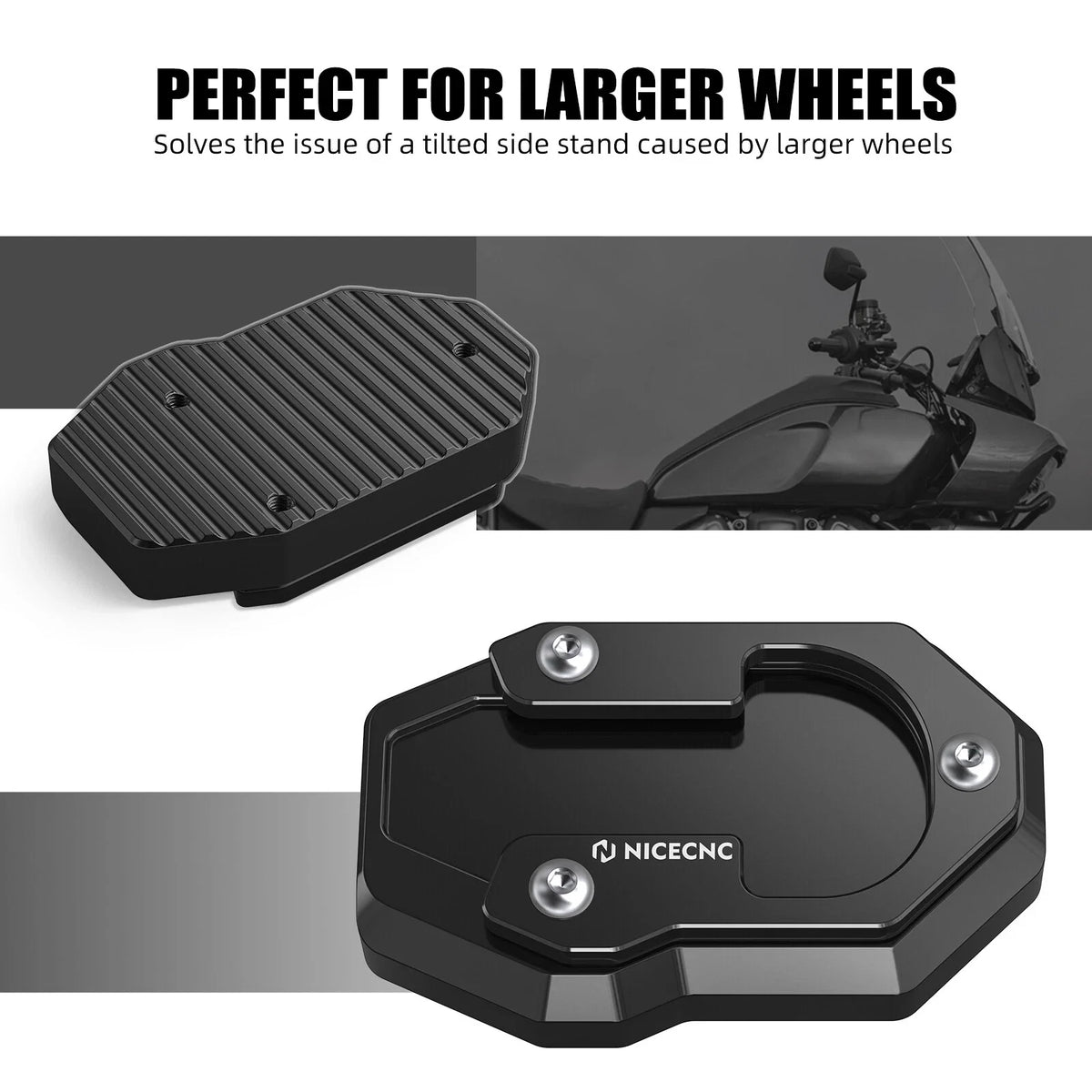 Kickstand Side Stand Enlarger Pad for Harley Sportster S RH1250S (2021–2024)