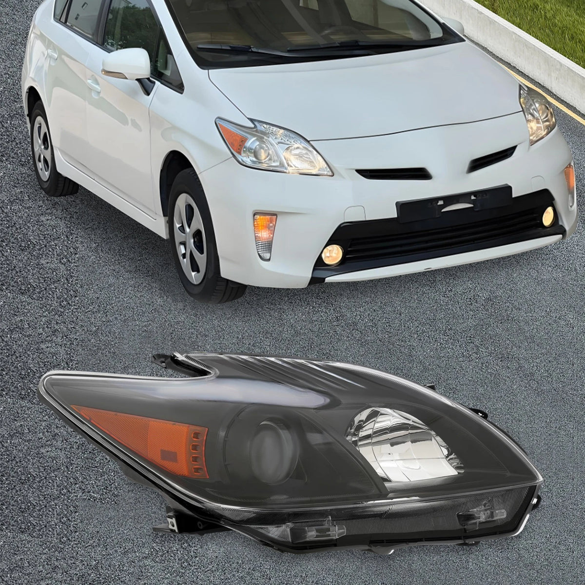 Right Passenger Side Headlight for Toyota Prius (2010–2011) TO2519122, 8113047212
