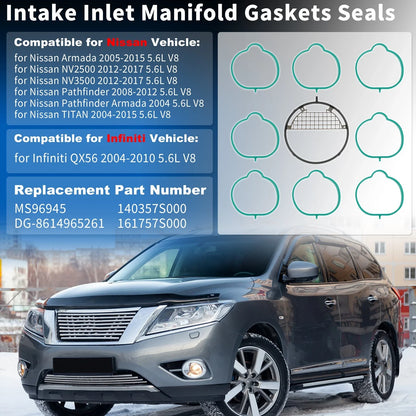 Intake Manifold Gasket Set No.MS96945/DG-8614965261 for Nissan Armada (2005–2015)