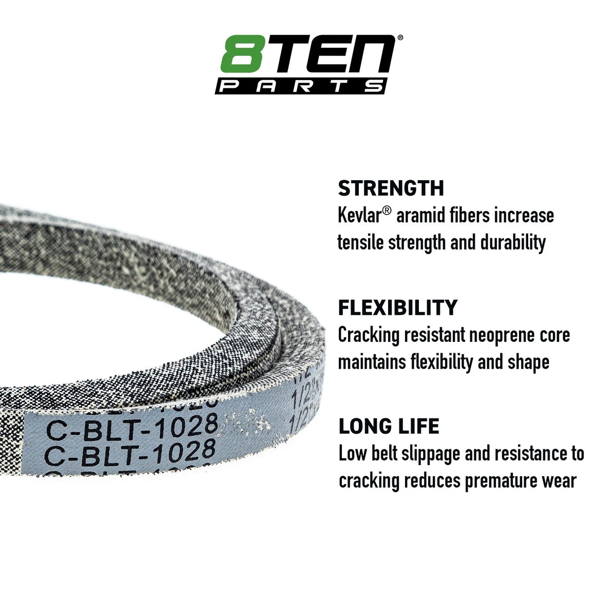 8TEN Kevlar Belt for Craftsman 450 CRT 454E 470 (Fits 954-0434, 754-0434)