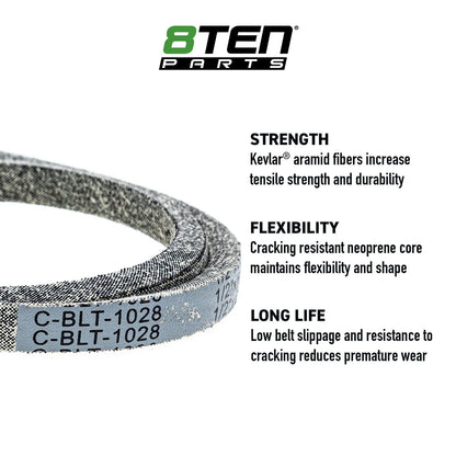 8TEN Kevlar Belt for Craftsman 450 CRT 454E 470 (Fits 954-0434, 754-0434)