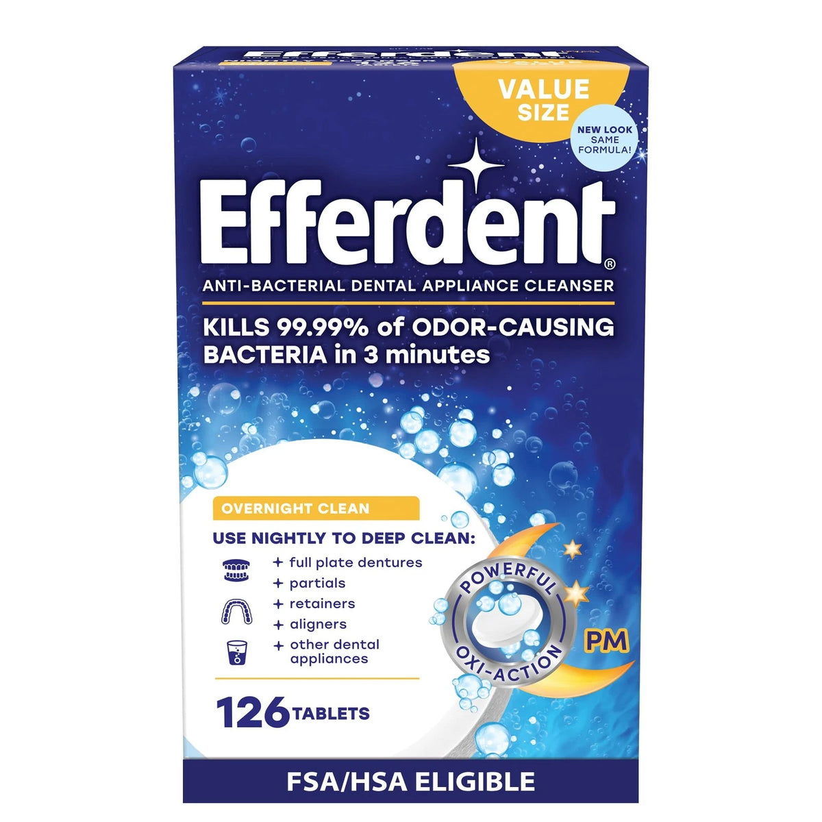 Retainer Cleaning Tablets for Dentures (126 Count)