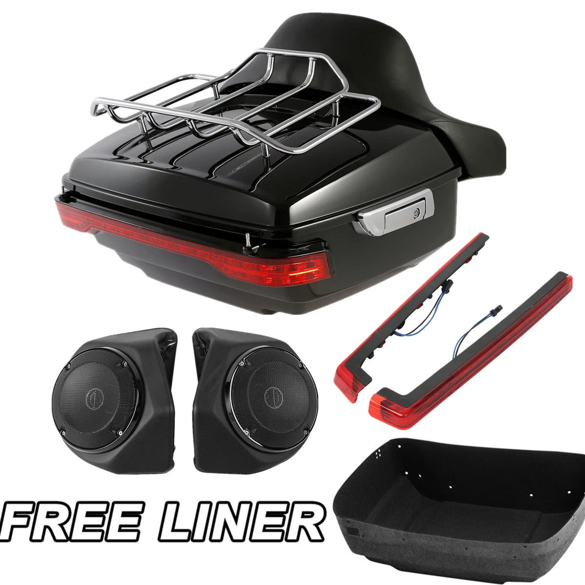 Trunk Backrest Speakers Tail Light for Harley Electra Road Glide (2014–2023)