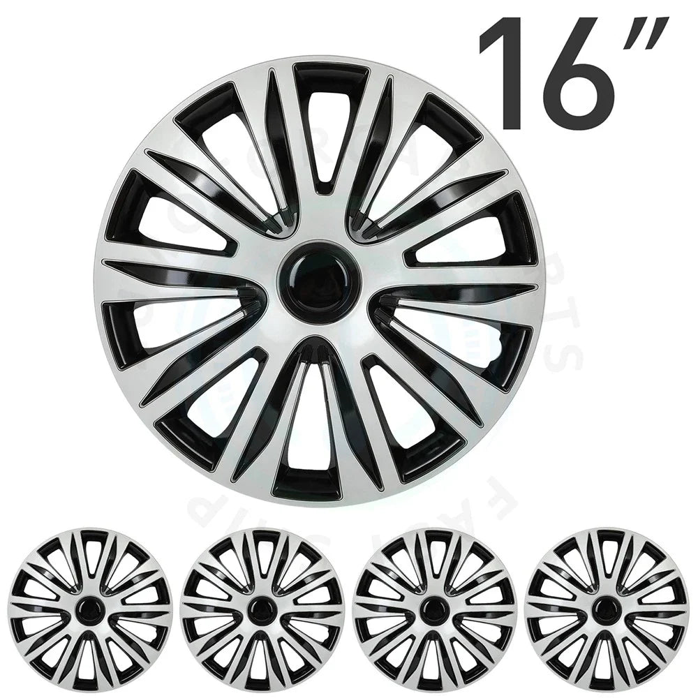 Set of 4 Hub Caps for 16 Inch Rims (Universal Fit)
