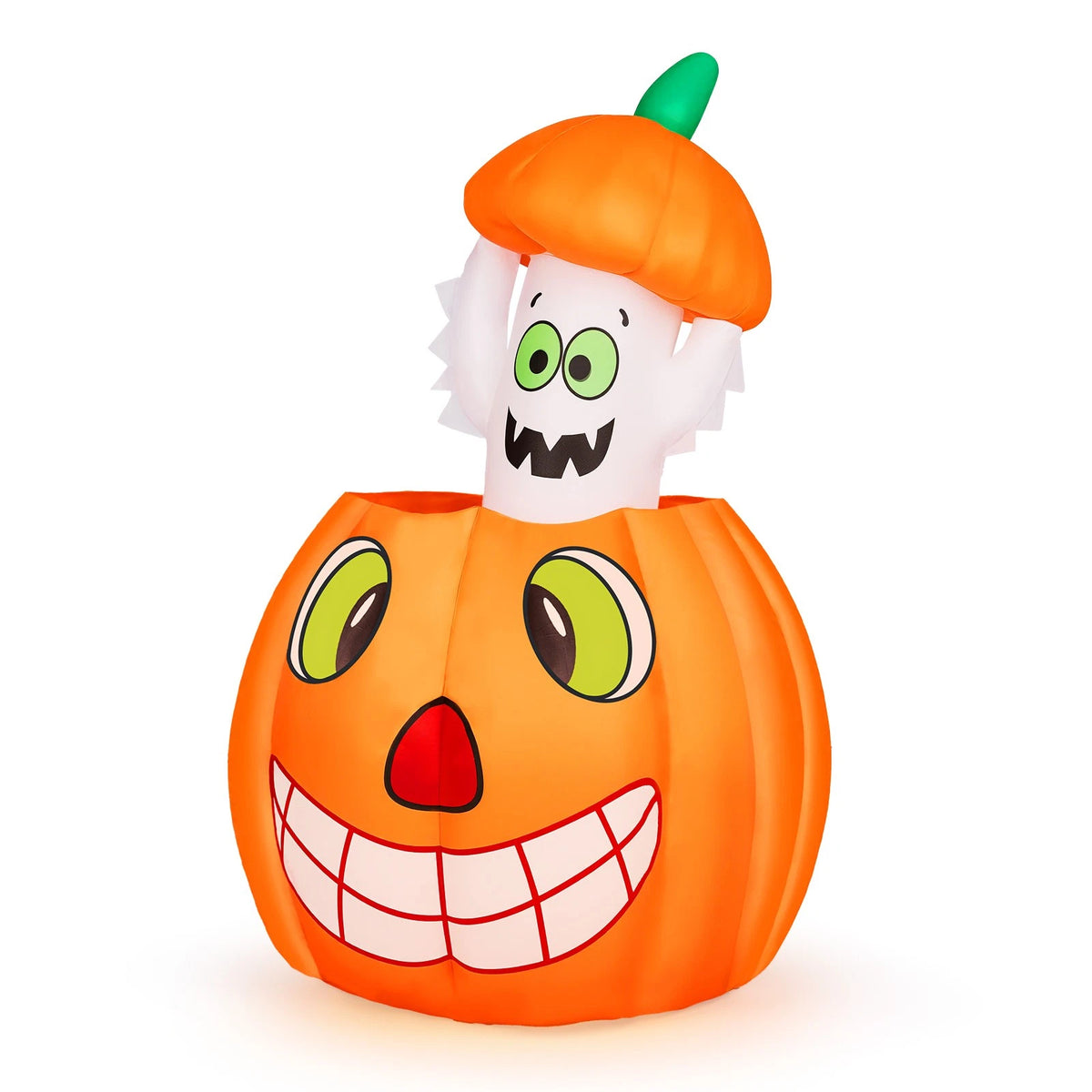 2.8FT Halloween Inflatable Pumpkin Ghost Decoration for Indoor/Outdoor Use