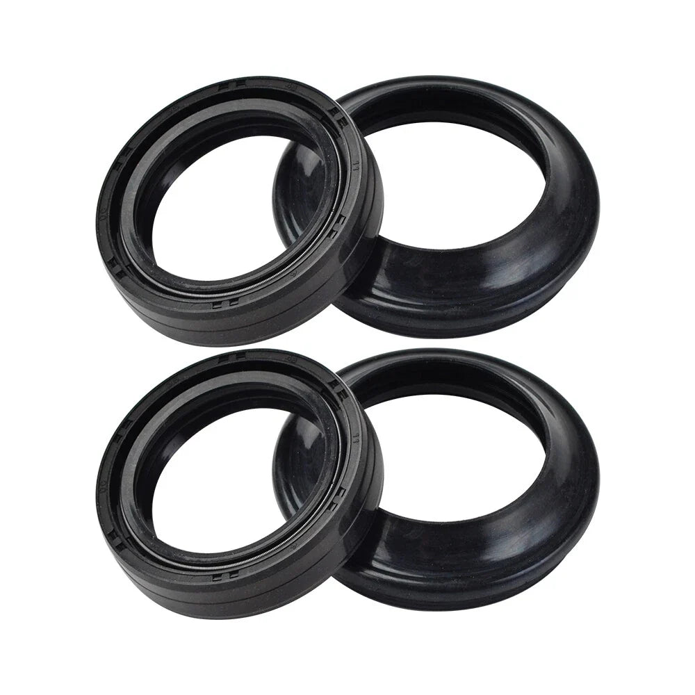 Set of 2 Front Fork Oil Dust Seals Kit for Kawasaki Ninja 250R 500 500R