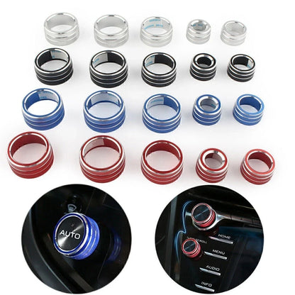 Air Conditioning Audio Button Switch Knob Covers for Toyota Camry (2018) Black