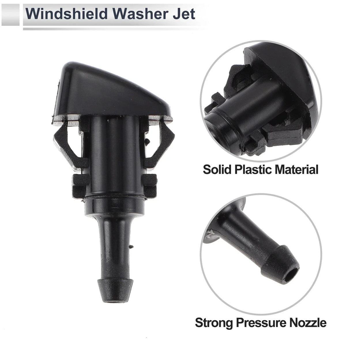 Set of 6 Windshield Washer Nozzles w/ Hose Connector for Dodge No. 5303833AA