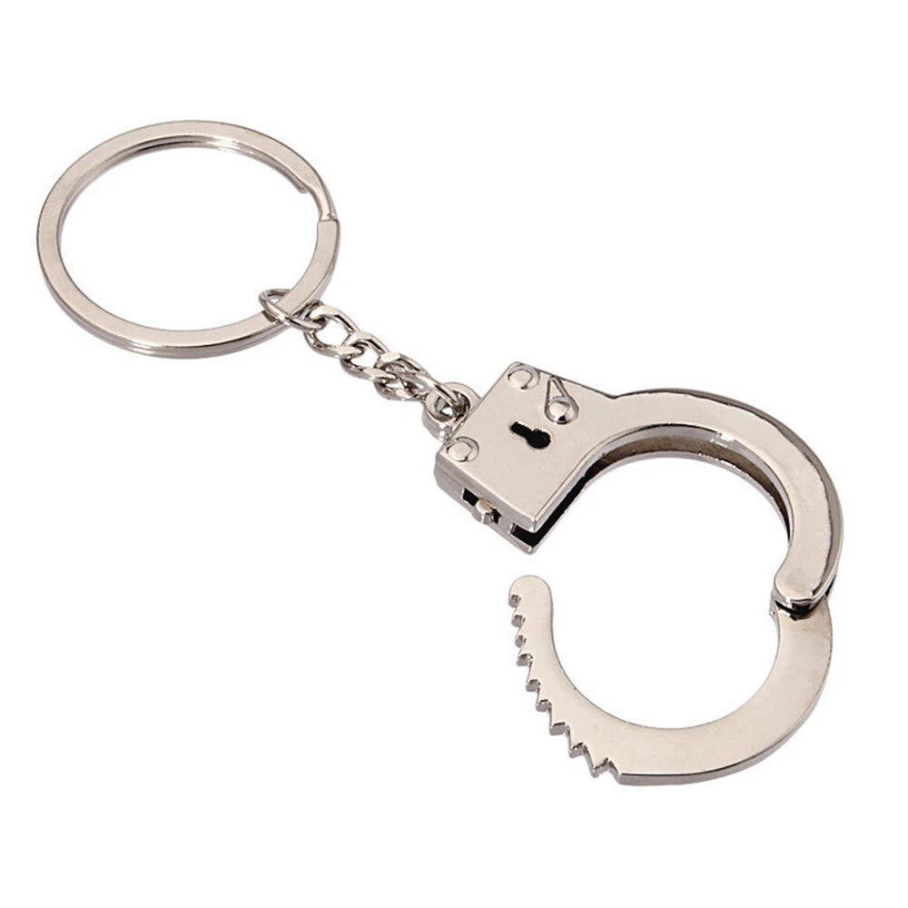 Set of 5 Mini Handcuffs Keychain Key Ring