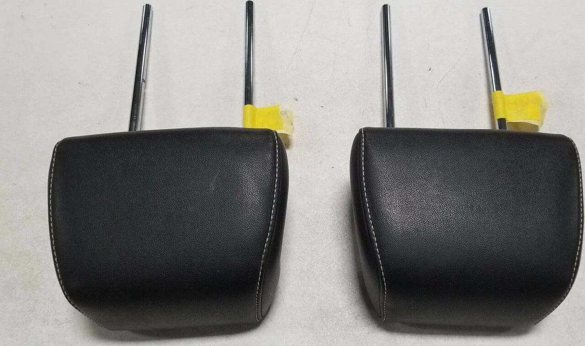 Set of 2 Rear 3rd Row Headrests for Ford Flex (2009–2012) Black Leather