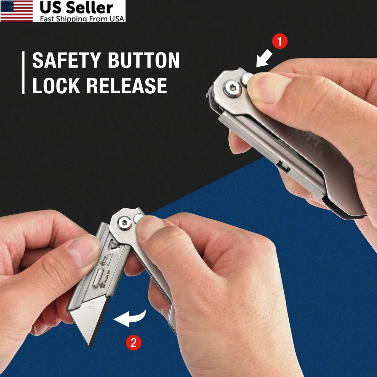 3-Pack Folding Utility Knife for Quick Use (3 inches)
