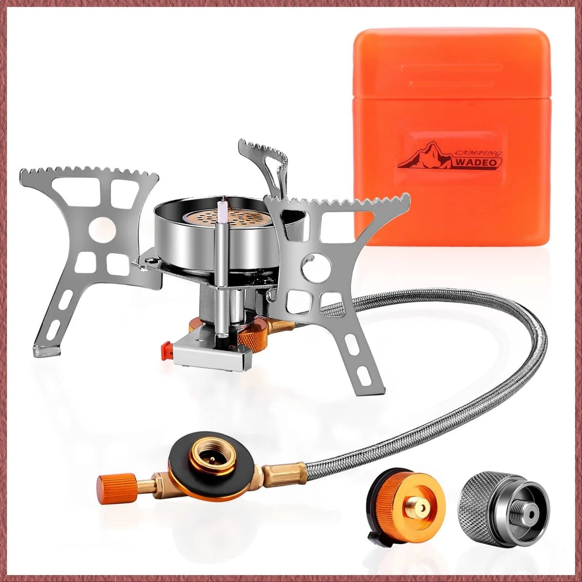 Portable Backpacking Stove for Camping (1LB Tank Adapter)