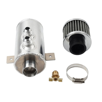 750ml Aluminum Baffled Oil Catch Can Separator with Breather Filter