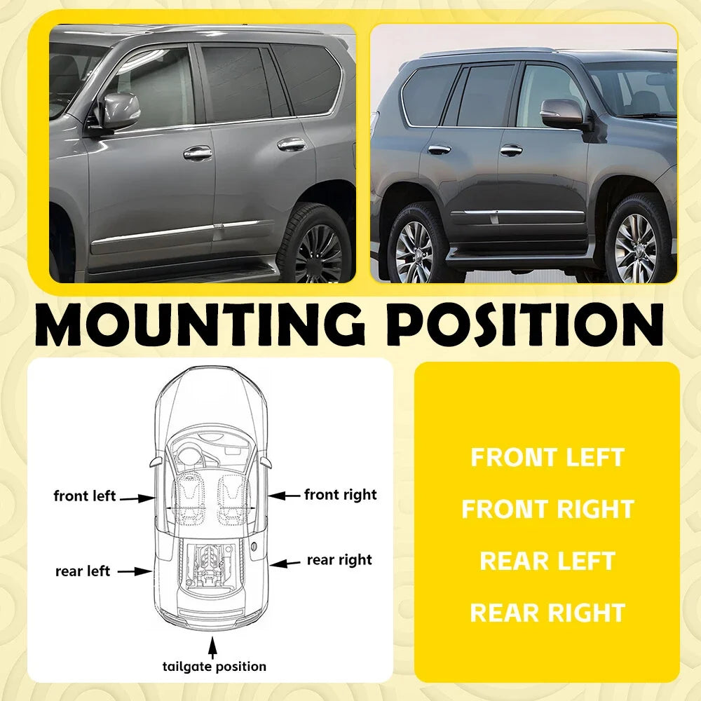 Set of 4 Outside Door Handles for Lexus GX460 (2010–2017)
