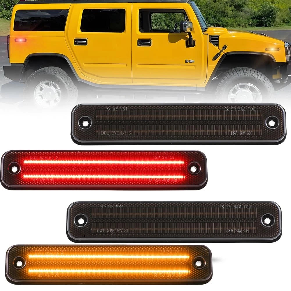 2X UltraBright 2Row LED Side Marker Lights for Hummer H2 (2003–2009)