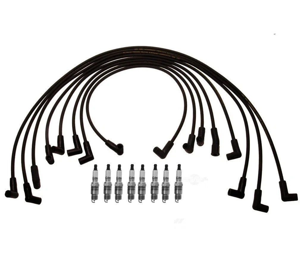 Ignition Wire Set & 8 ACDelco .045" Spark Plugs for Chevy 5.7 (VIN 8)