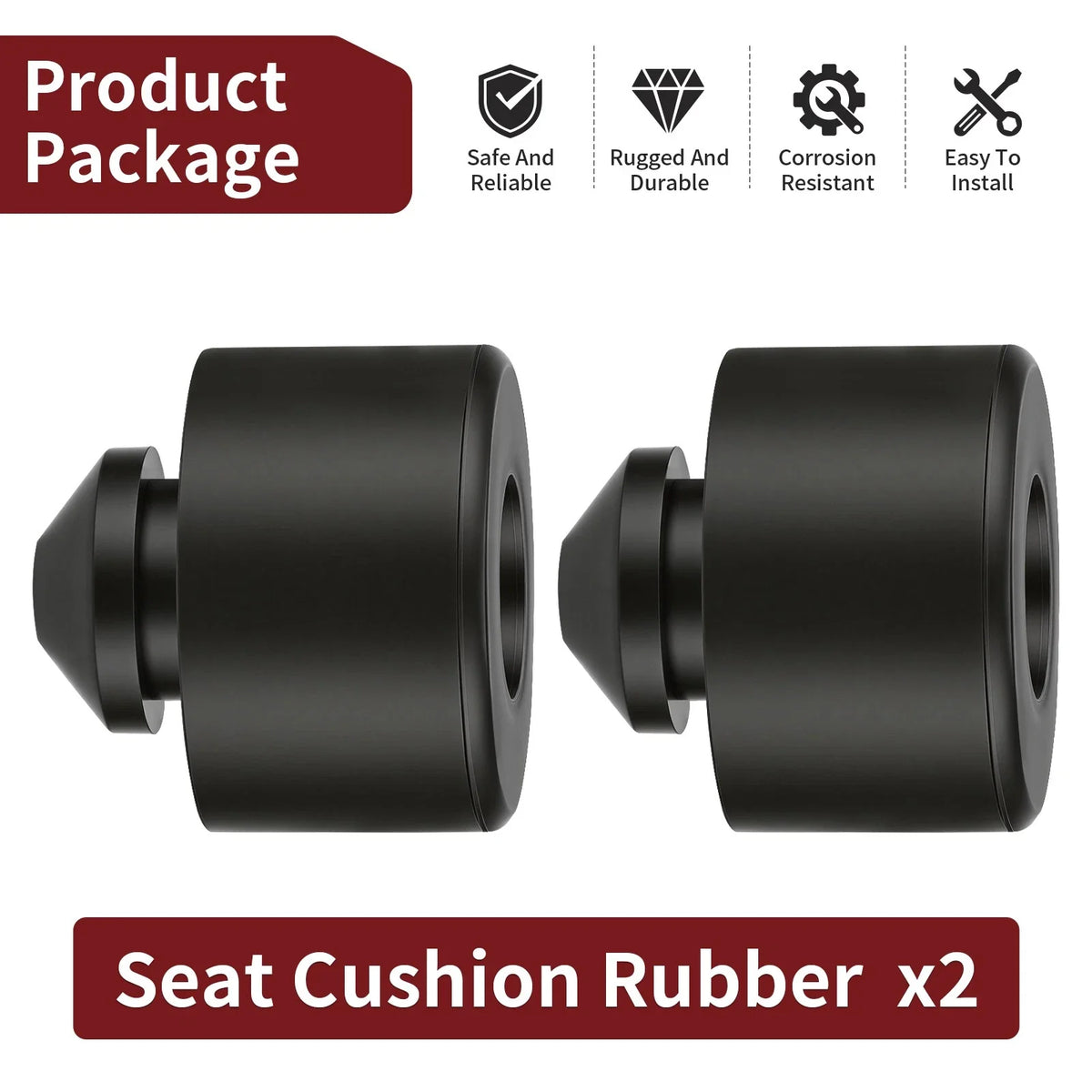 Rubber Seat Cushion for Honda EZ90 (1991–1996), CB125T (1990), CRF230M (2009) 77206-GF0-000