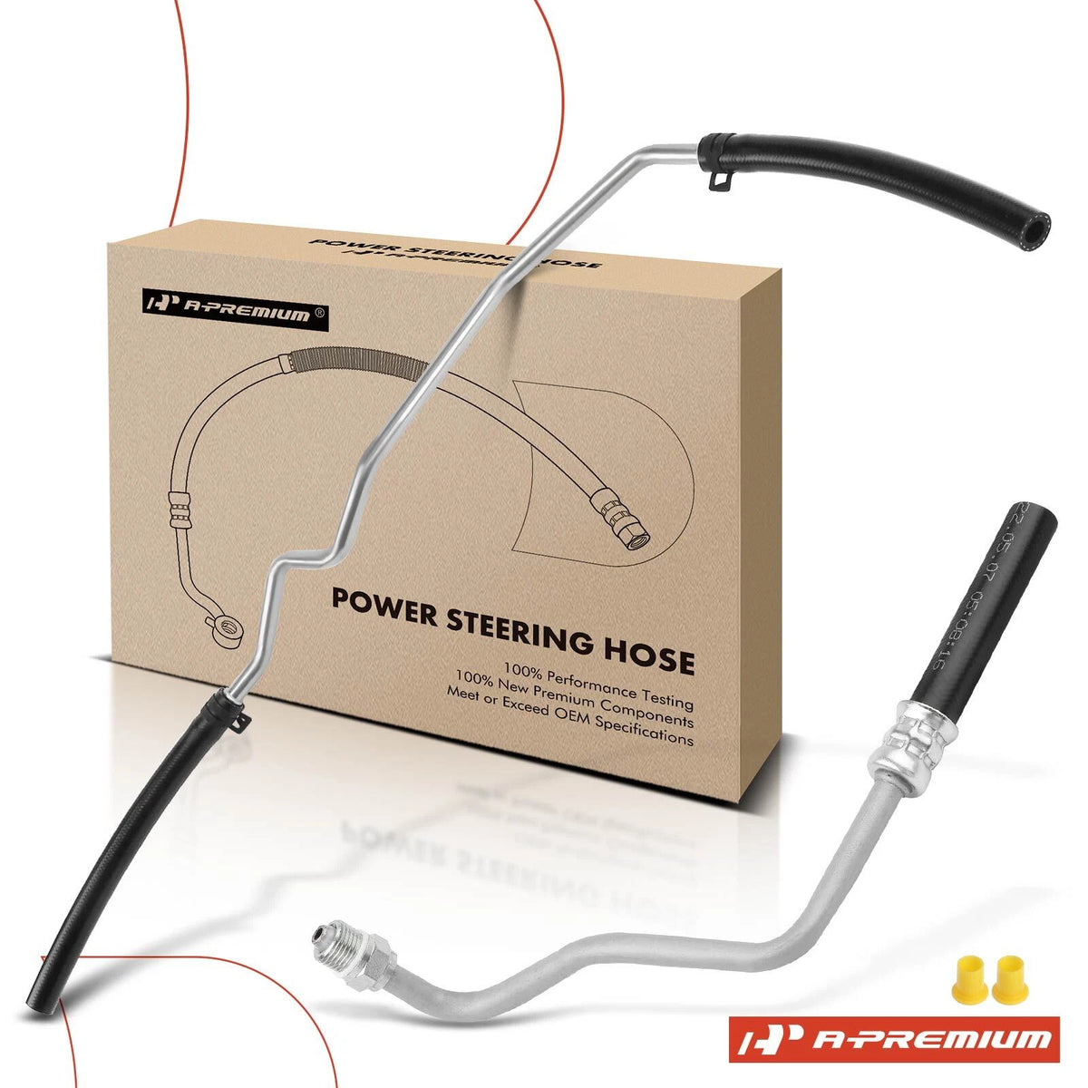 2X Power Steering Return Line Hose Assembly for Ford Explorer (1991–2001) - F87A3A005EB, F87A3A005GB, F87Z3A713EA