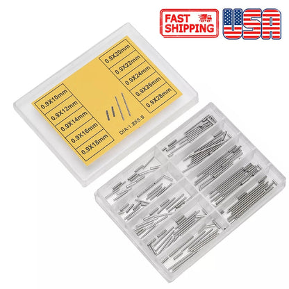 10 Sizes Tube & Pins for Watch Band Strap Repair Tool 10-28mm