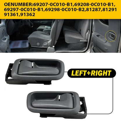 Inside Door Handle & Bezels Set of 2 for Toyota Tundra (2000–2006) Gray
