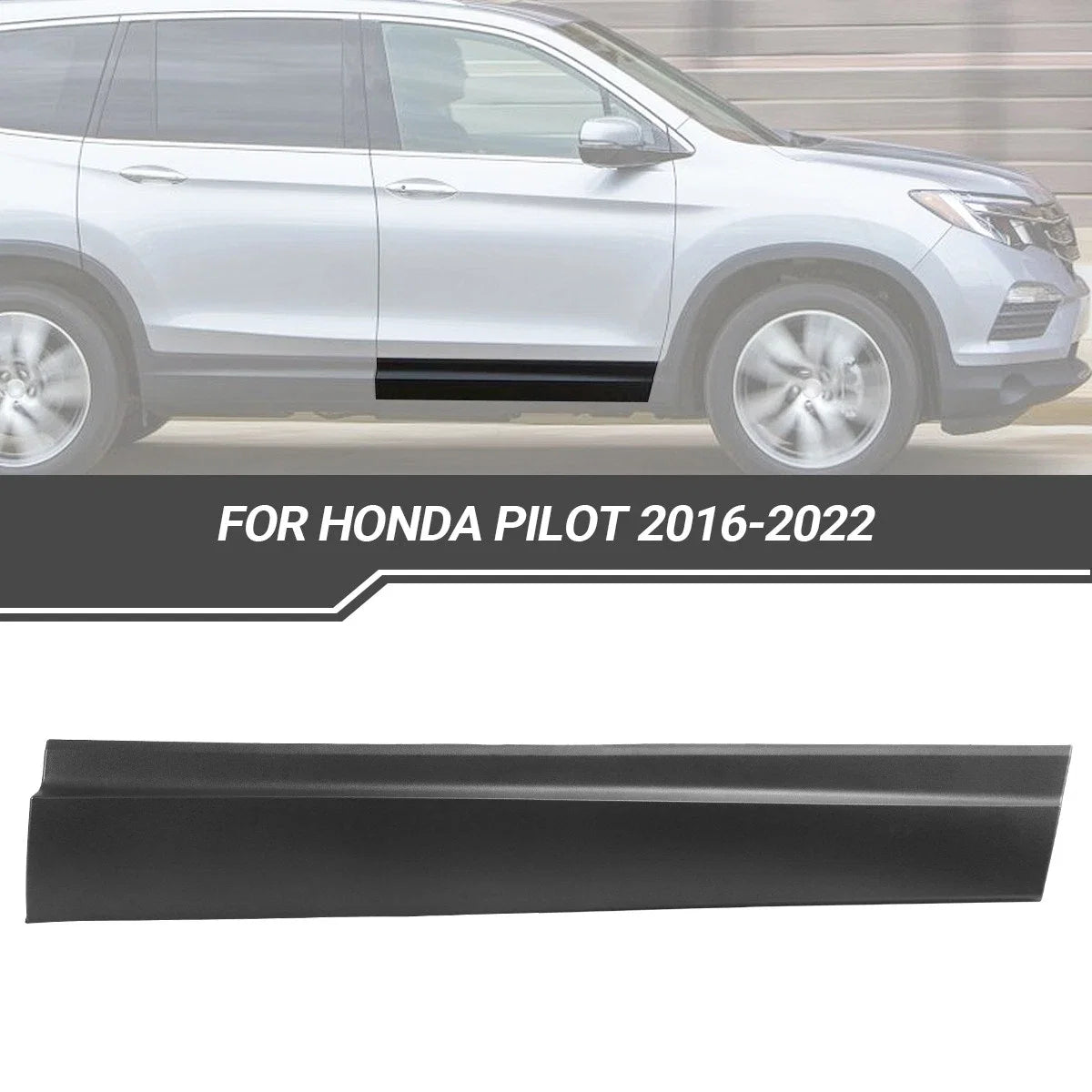 Set of 2 Exterior Door Lower Molding Trim for Honda Pilot (2016–2023)