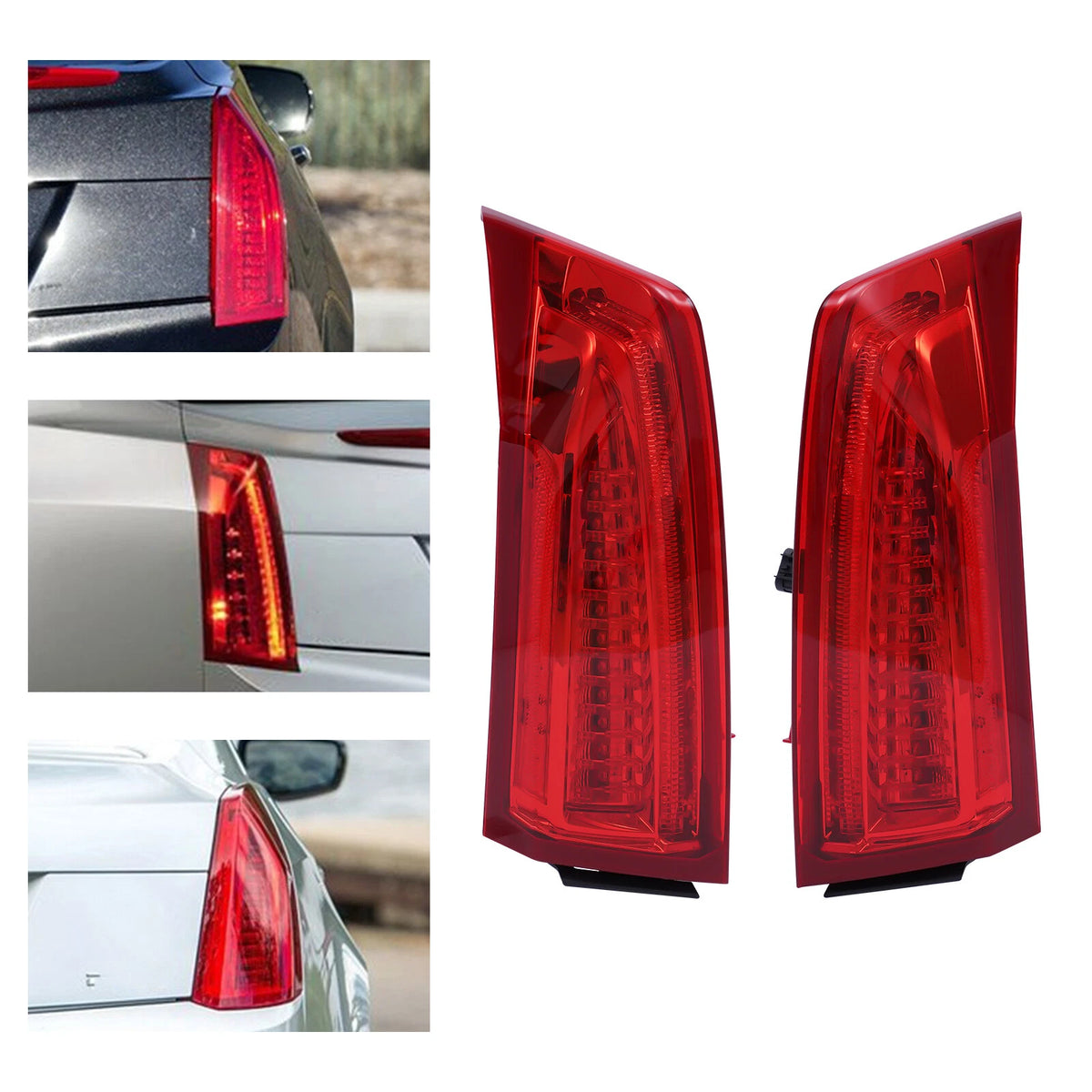 Full LED Taillights Set for Cadillac ATS Sedan (2013–2018) 84081571, 84081570