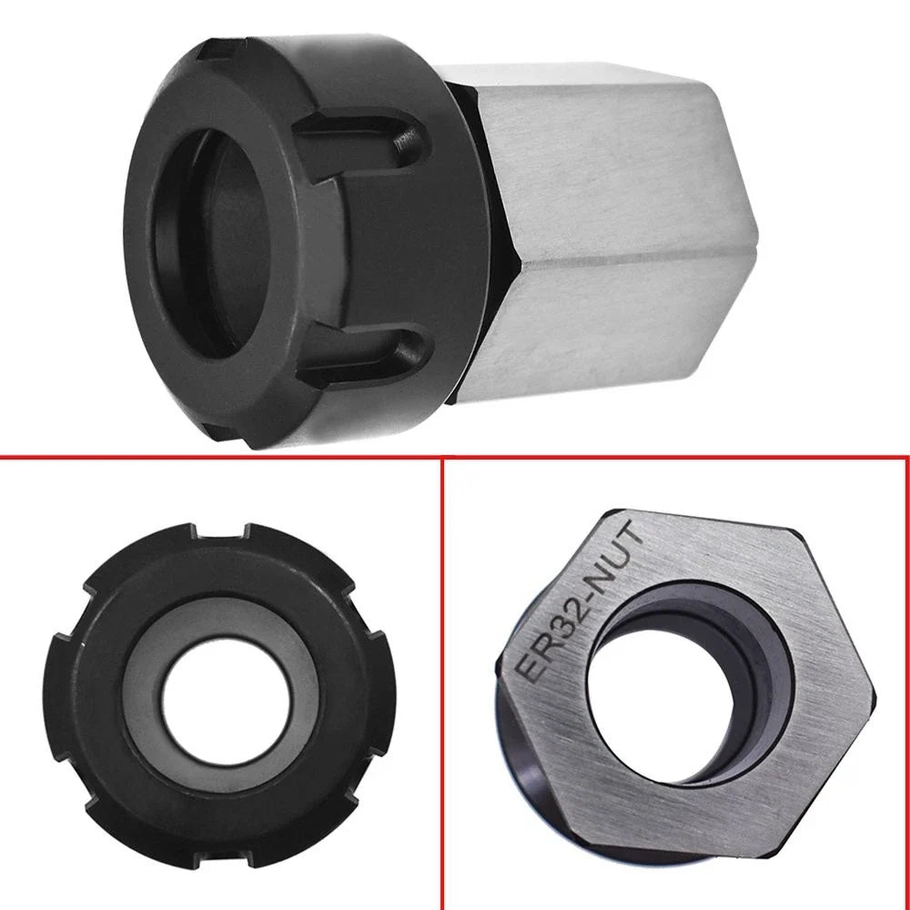 ER-32 Hex Collet Block Chuck Holder for CNC Lathe Engraving Machine