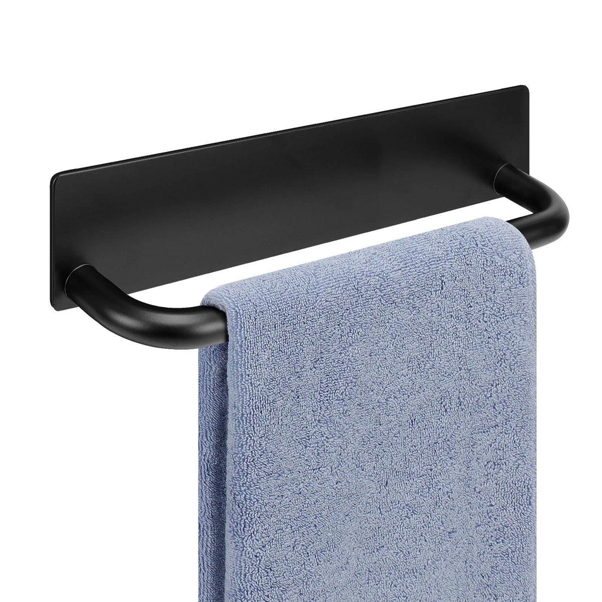 Self Adhesive Hand Towel Holder for (9 inches, Black)
