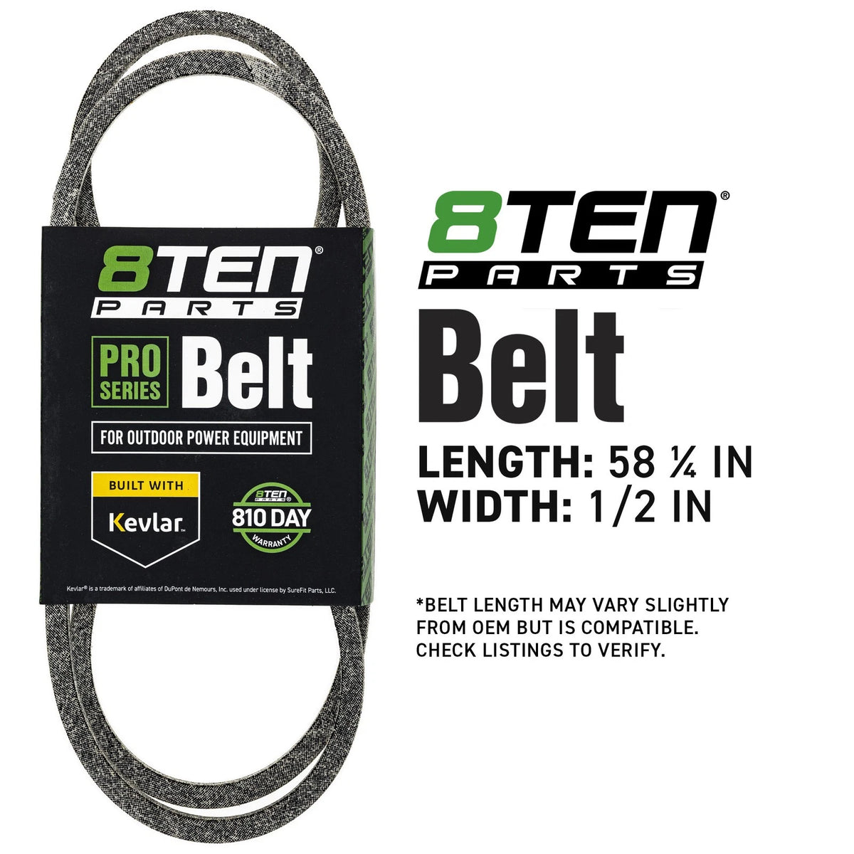 8TEN Kevlar Belt for Craftsman 450 CRT 454E 470 (Fits 954-0434, 754-0434)