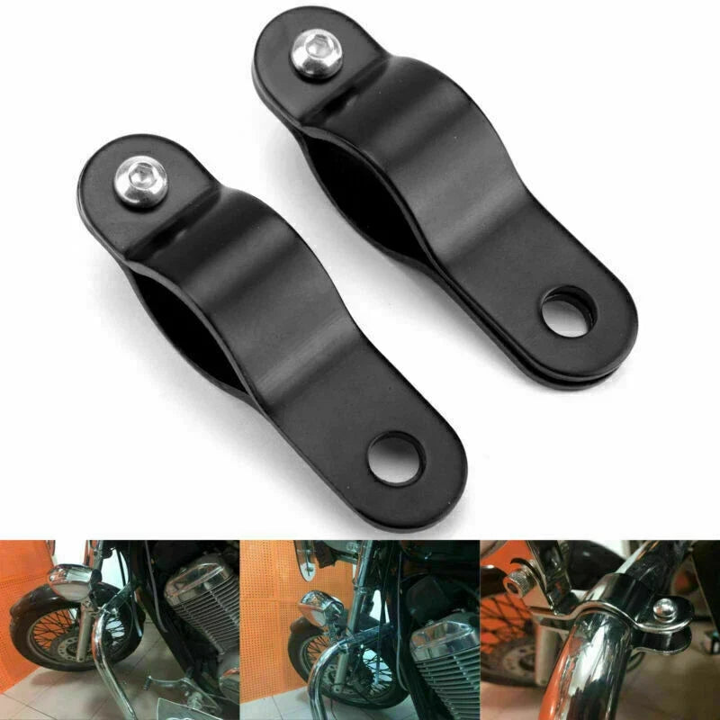 Adjustable Bull Bar Light Foglight Mount Bracket Clamp for Universal Fit (30-35mm)